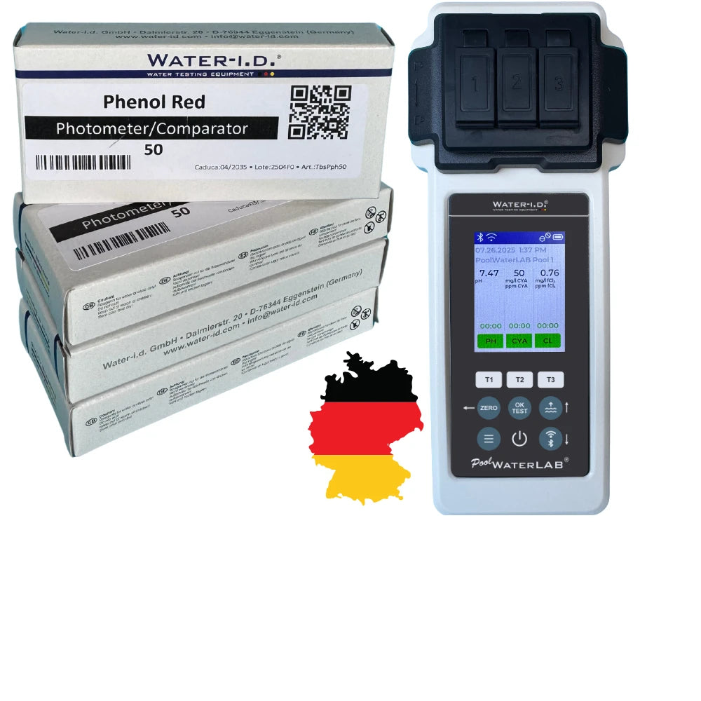 PoolWaterLab pool water tester used for precise measurements