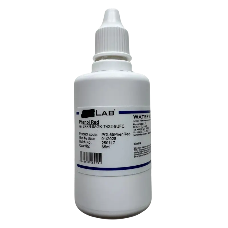 Bottle of Phenol Red solution.