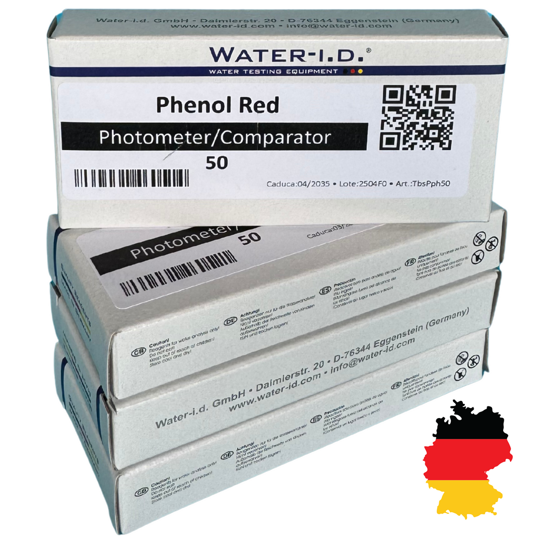 Photometer-compatible phenol red tablets for swimming pools
