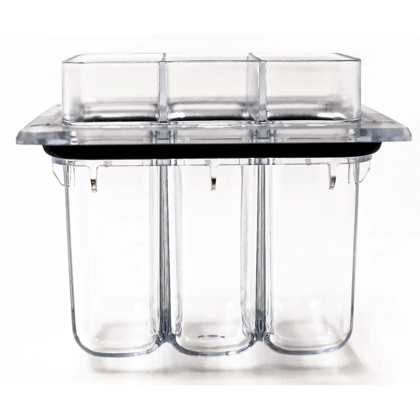 PoolWaterLAB 3-cell test cuvette for pool water testing, front view