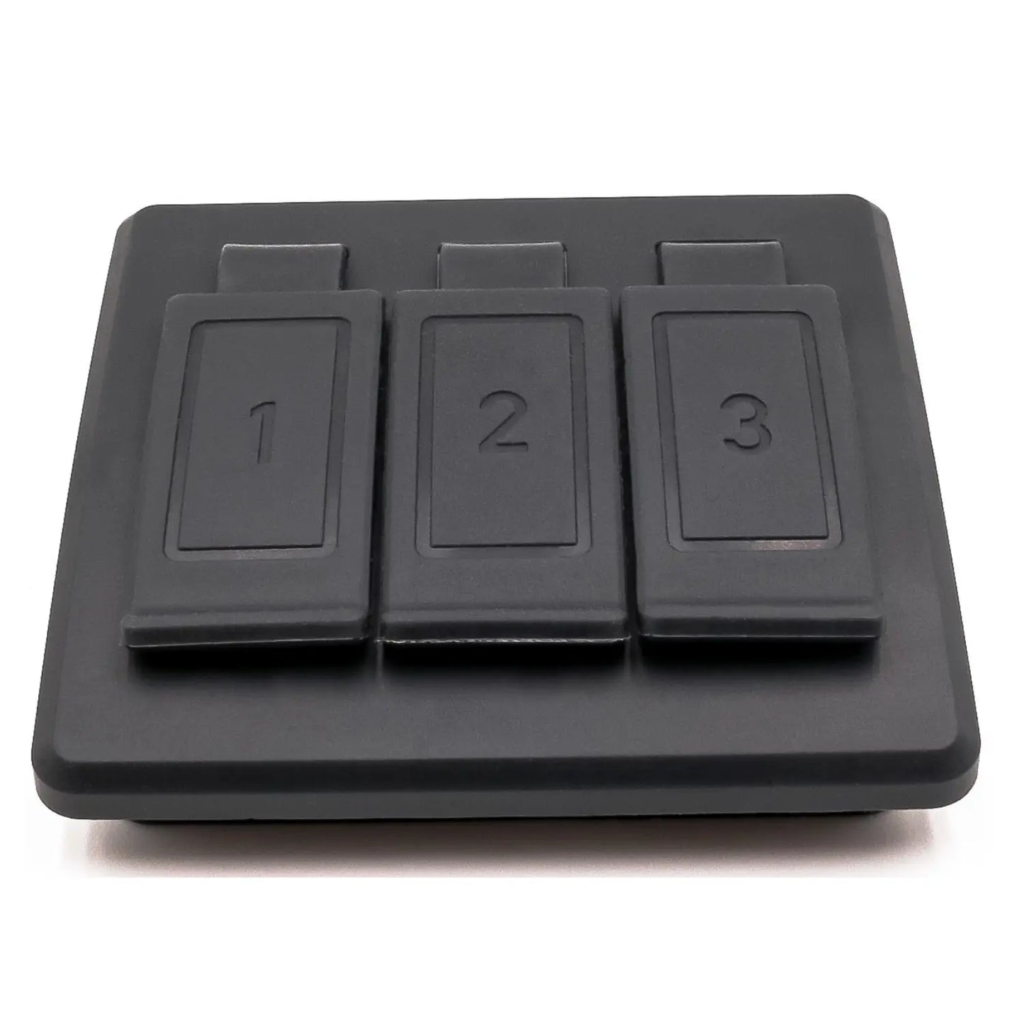PoolWaterLAB case insert lid with numbered covers 1 2 3, angled view