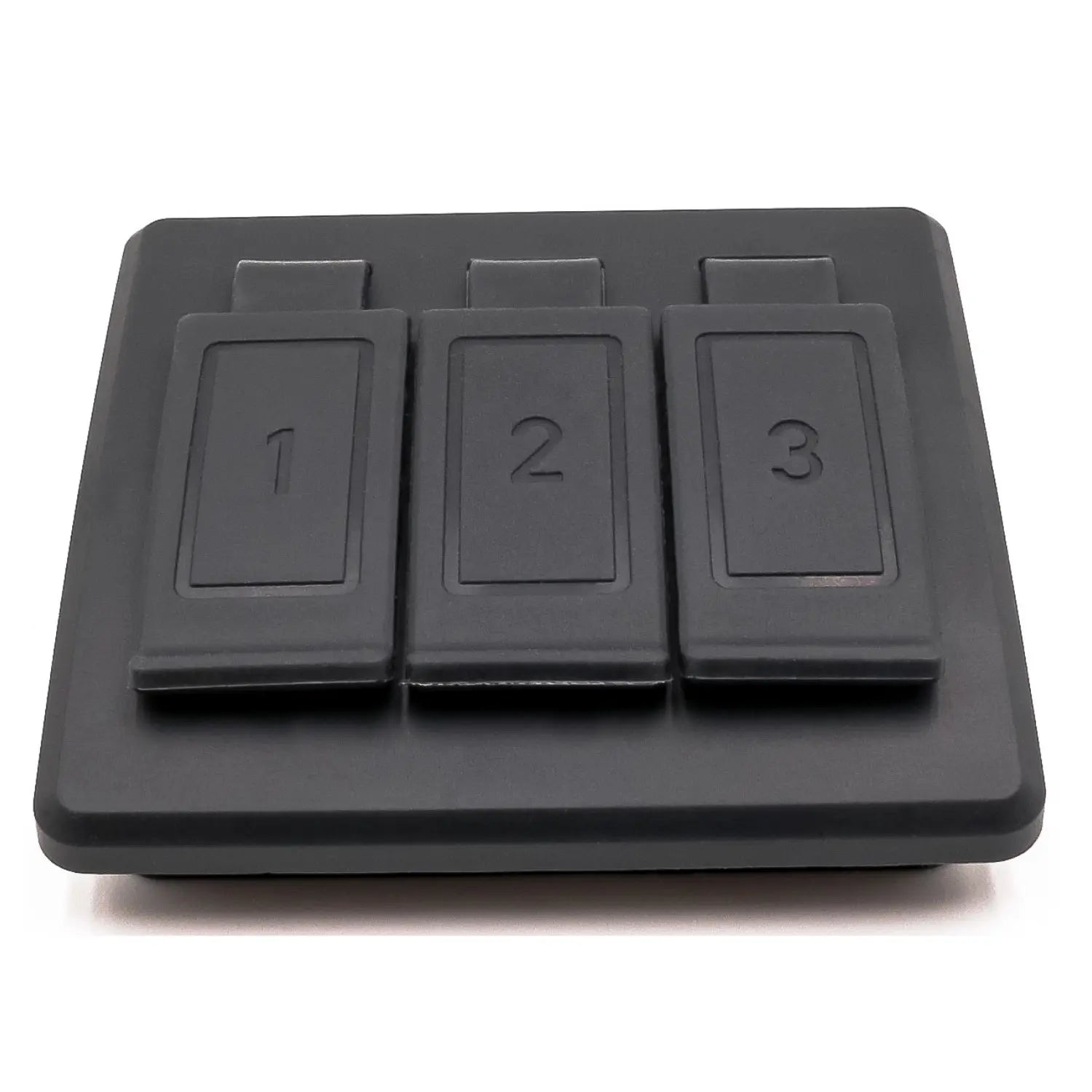 PoolWaterLAB case insert lid with numbered covers 1 2 3, angled view