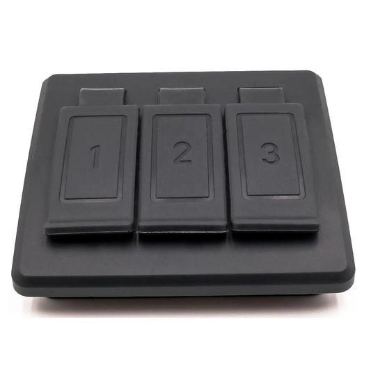 PoolWaterLAB case insert lid with numbered covers 1 2 3, angled view