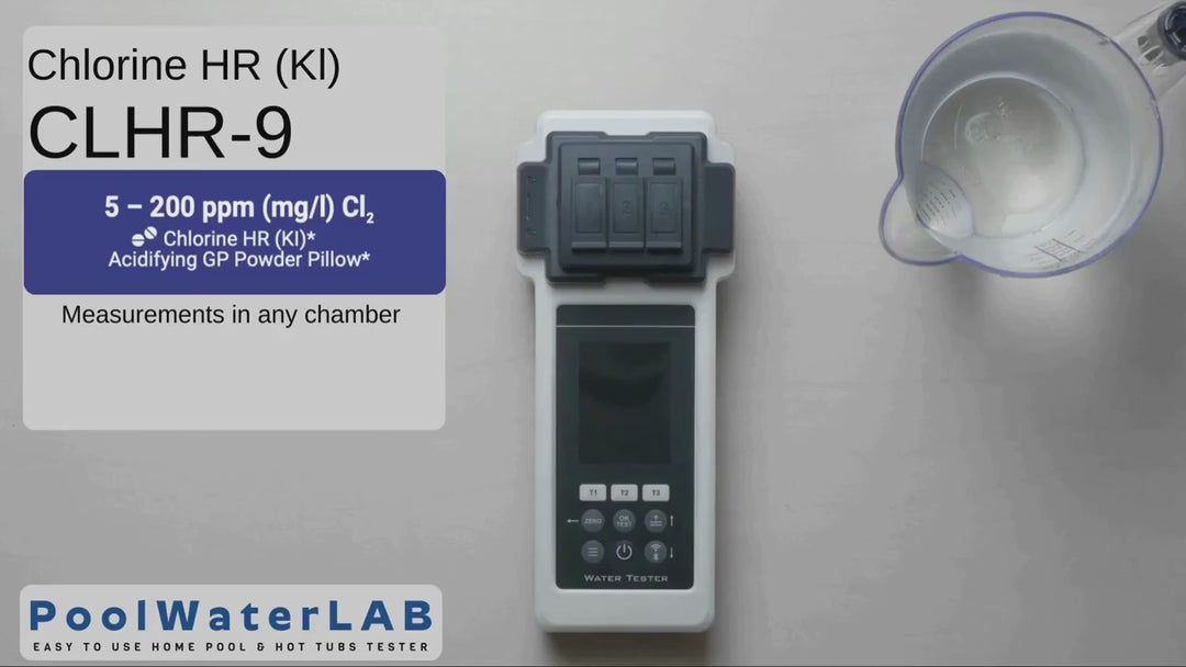 Reagents for Pool LAB - PoolWaterLAB - Water Tester - Chlorine-HR KI, 50 powder-pillows